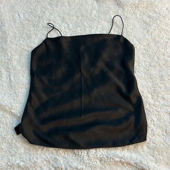 ABERCROMBIE & FITCH, Women's M, Black Cami Top, Satin Look Polyester, NWT - Picture 1 of 7